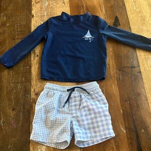 Kids Swim Set - Navy and Light Blue